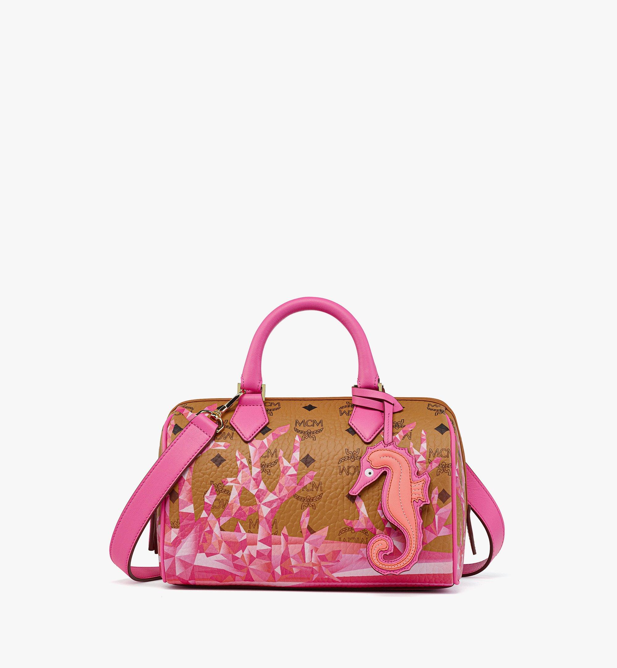 Ella Boston Bag in Cubic Coral Visetos 1